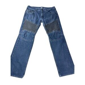 True Religion Men’s Moto Slim Run Stitch Jeans Size 36 Denim Streetwear Edgy